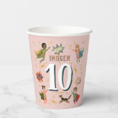 ガールズピクールックススーパーヒーロー子供の誕生日 紙コップ (裏面)