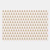 ガールズピンクのクリスマスファミリーのお気に入りの休日 ラッピングペーパーシート (正面3)