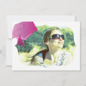 ガールズピンクの卒業パーティー招待状 招待状 (裏面)