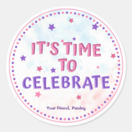 ガールズピンクの好意バースデーパーティー体操 ラウンドシール