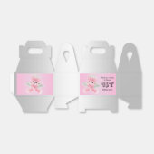 ガールズピンクエンジェルテディベア1st誕生日パーティー フェイバーボックス (折り畳みなし)