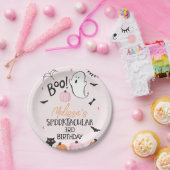 ガールズピンクオレンジブラックブーブハロウィーン誕生日 ペーパープレート (パーティー)