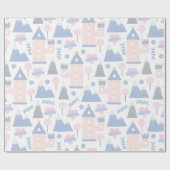 ガールズピンクキャッスル&棒つきキャンデーラッピング紙 ラッピングペーパー (フラット)