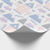 ガールズピンクキャッスル&棒つきキャンデーラッピング紙 ラッピングペーパー (角)