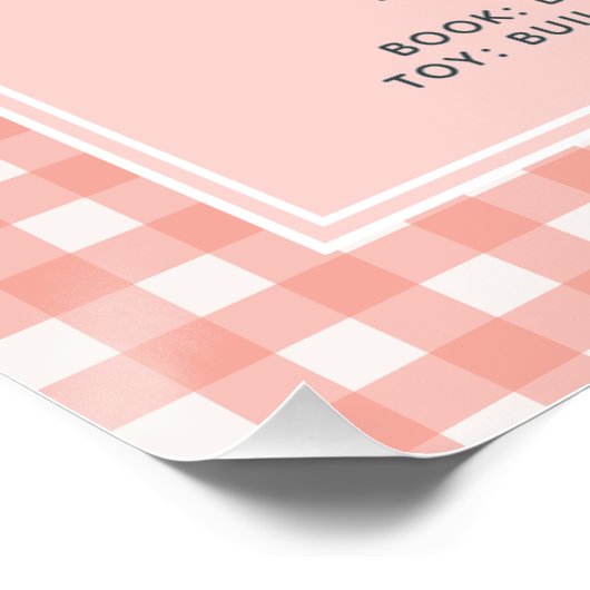 ガールズピンクグースファースト年誕生日マイルストーン ポスター (コーナー)