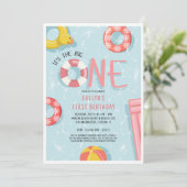 ガールズピンクザビッグワンビーチクラブ第1誕生日 招待状 (スタンド正面)