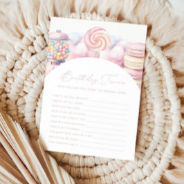 ガールズピンクスイートワンキャンディ1stバースデートリビア ノートカード