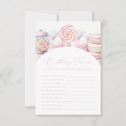 ガールズピンクスイートワンキャンディ1stバースデートリビア ノートカード (正面)