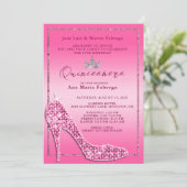 ガールズピンクスティレットキンセアニラバースデーパーティー 招待状 (スタンド正面)