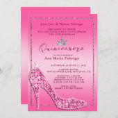 ガールズピンクスティレットキンセアニラバースデーパーティー 招待状 (正面/裏面)