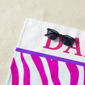 ガールズピンクゼブラバレリナダンサータオル ビーチタオル (インサイチュ)