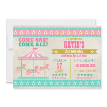 ガールズピンクターコイズ金ゴールド回転木馬パーティー