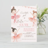 ガールズピンクツチュバレリーナ2nd誕生日 招待状 (スタンド正面)