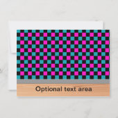 ガールズピンクティール（緑がかった色）スケートで滑るスケートパーティの招待状 招待状 (裏面)