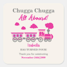 ガールズピンクトレイン任意の年齢の誕生日パーティー