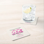 ガールズピンクトレイン2nd誕生日パーティー スクエアペーパーコースター (インサイチュ)