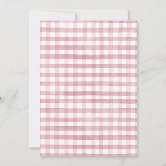 ガールズピンクハイブビーをテーマにした第1誕生日 招待状 (裏面)