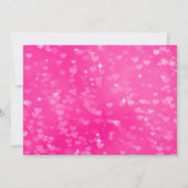 ガールズピンクバレリナスパークルハートバースデーパーティー 招待状 (裏面)