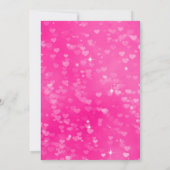 ガールズピンクバレリナスパークルハートバースデーパーティー 招待状 (裏面)