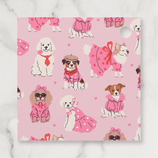 ガールズピンクパピーポーティ誕生日 フェイバータグ (裏面)