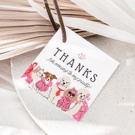 ガールズピンクパピーポーティ誕生日 フェイバータグ