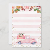 ガールズピンクパンプキントラック1st誕生日招待状 招待状 (裏面)