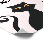 ガールズピンクブハロウィーン誕生日ウェルカムサイン ポスター (角)