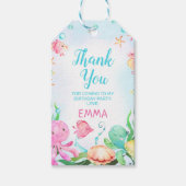 ガールズピンクブルーアンダーザシー誕生日 ギフトタグ (正面)