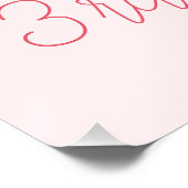 ガールズピンクプリンセス誕生日ウェルカムサイン ポスター (コーナー)