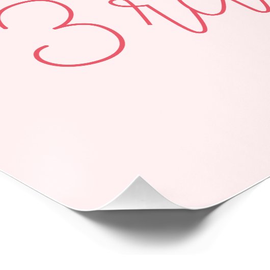 ガールズピンクプリンセス誕生日ウェルカムサイン ポスター (コーナー)