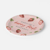 ガールズピンクベリー初夏キッズ1st誕生日 ペーパープレート (アングル)