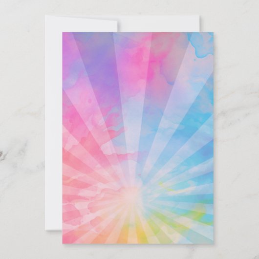 ガールズピンクボーリング絞り染めパーティー 招待状 (裏面)