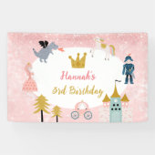 ガールズピンクマジカルプリンセス城誕生日 横断幕 (横)