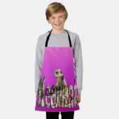 ガールズピンクメルカト、フルプリントエプロン エプロン (着用した状態)