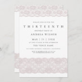 ガールズピンクレース13thバースデーパーティー招待状 招待状 (正面/裏面)