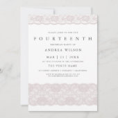 ガールズピンクレース14thバースデーパーティー招待状 招待状 (正面)