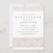 ガールズピンクレース19thバースデーパーティー招待状 招待状 (正面)