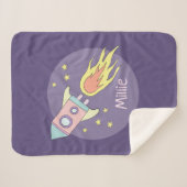 ガールズピンクロケット船宇宙銀河系と名前 シェルパブランケット (正面(横))