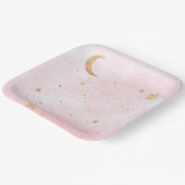 ガールズピンク宇宙パーティープレート ペーパープレート (傾斜あり)