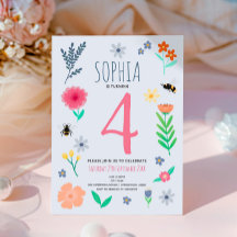 ガールズピンク春フローラビー子供の誕生日