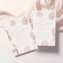 ガールズピンク甘いワンキャンディーアイスクリーム1歳の誕生日