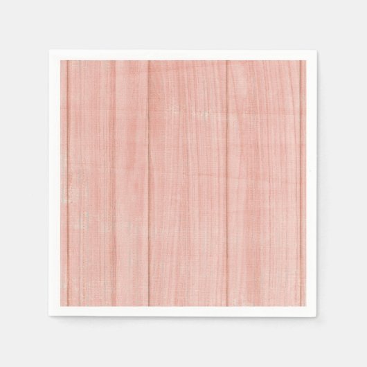 ガールズピンク素朴ウッドシャビーシックティーパーティー スタンダードカクテルナプキン (正面)