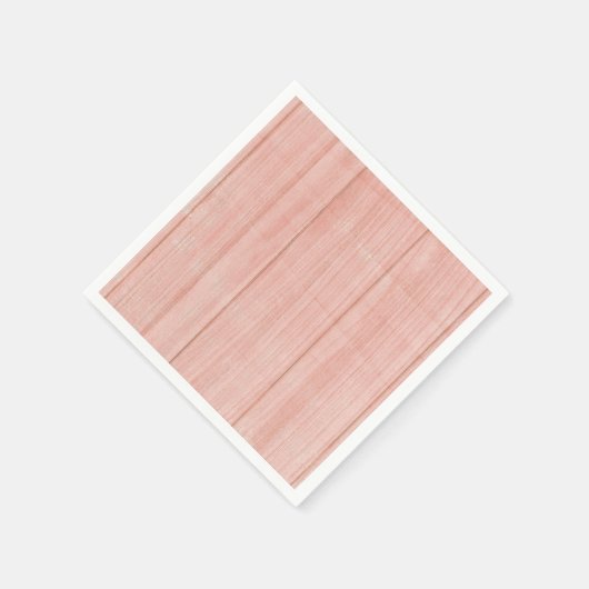 ガールズピンク素朴ウッドシャビーシックティーパーティー スタンダードカクテルナプキン (角)