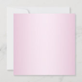 ガールズピンク金ゴールド王室のベビーシャワー 招待状 (裏面)