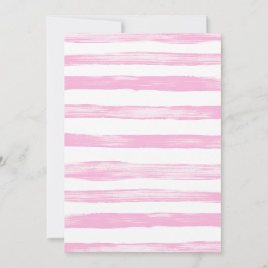 ガールズピンク&金ゴールドファイブ&ファブラス5誕生日 招待状 (裏面)