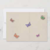 ガールズファーストバタフライガーデンワン誕生日招待状 招待状 (裏面)