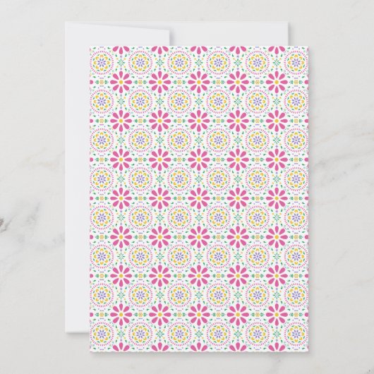 ガールズファーストフィエスタ誕生日ピニャータ招待状 招待状 (裏面)