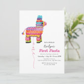 ガールズファーストフィエスタ誕生日ピニャータ招待状 招待状 (スタンド正面)