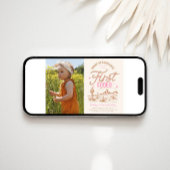 ガールズファーストロデオフォト誕生日招待状 招待状