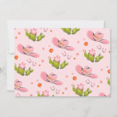 ガールズファーストロデオ写真誕生日女性のカーボーイかわいい 招待状 (裏面)